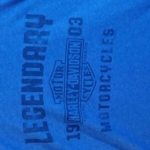 Harley-Davidson Blue Short Sleeve Legendary Tee Shirt Mens Large